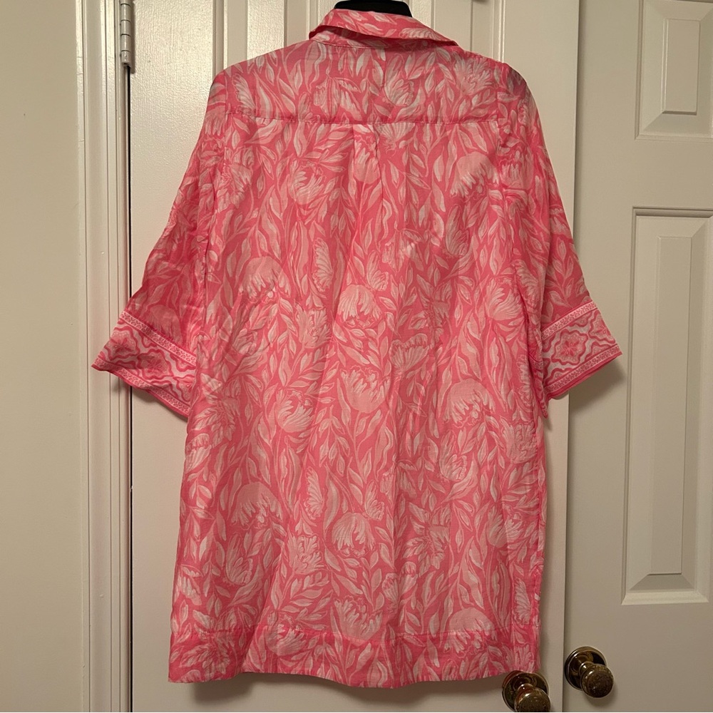 Lilly Pulitzer Daphnie Tunic Dress Tulip to Tango Engineered Linen Sz 00 NWT - Picture 7 of 7